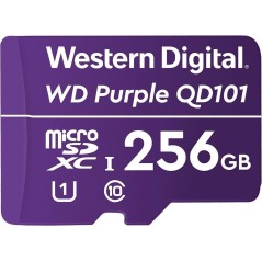 WD Purple SC QD101 microSDXC 256GB - High-Performance Storage for Surveillance & Security Systems